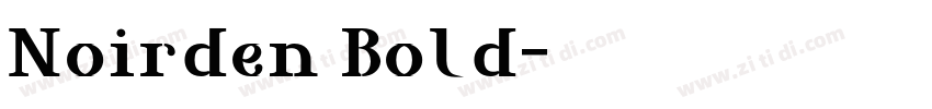 Noirden Bold字体转换